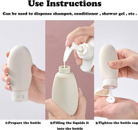 Elmist Essentials Travel Silicone Refillable Bottle Set