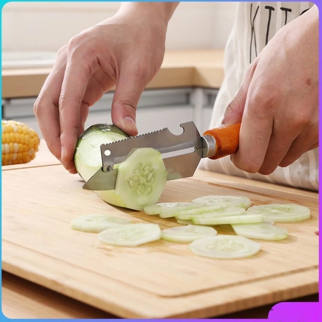 Elmist Essentials Stainless Steel Multifunction Peeler & Julienne Cutter