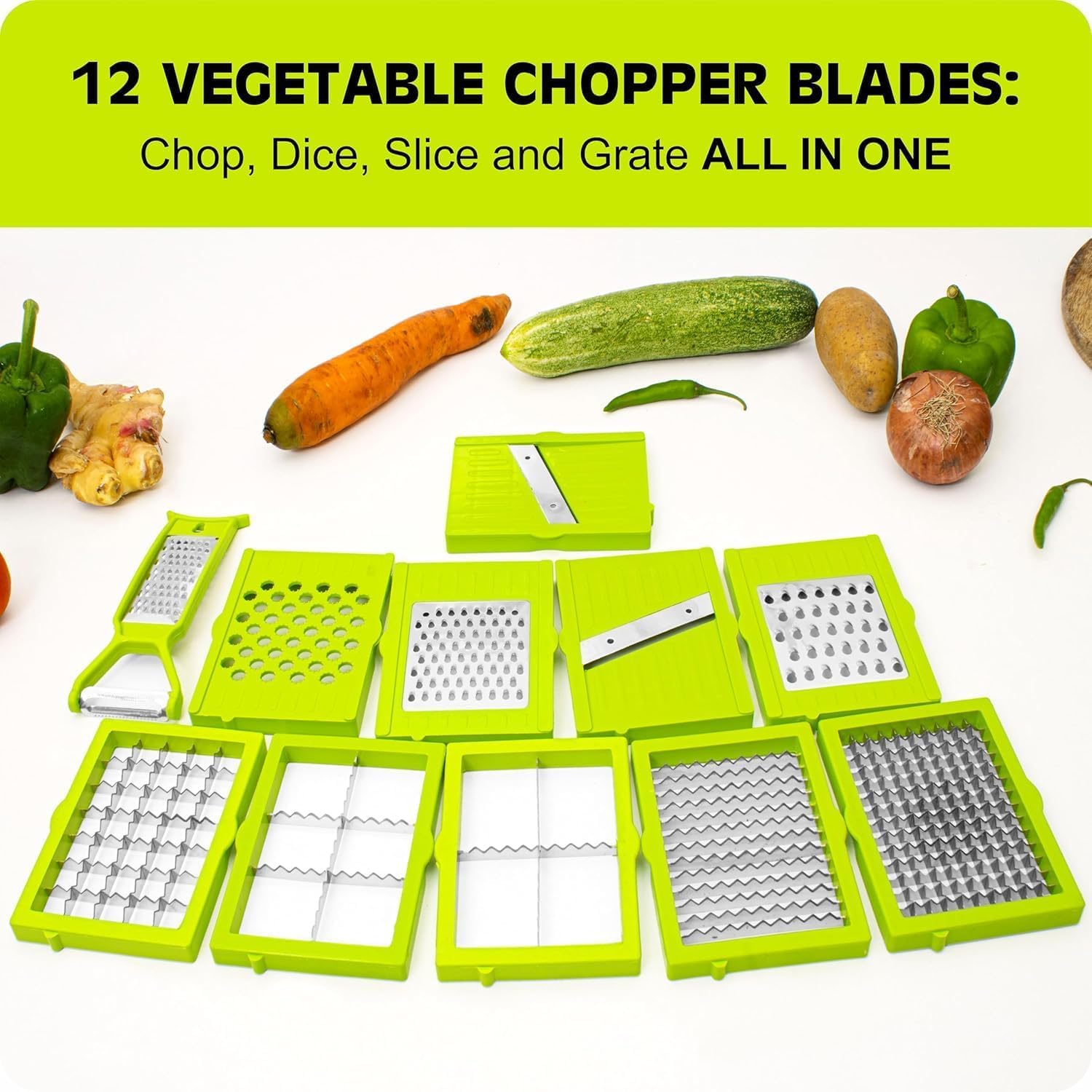 Elmist Essentials 13-in-1 Multifunction Vegetable Cutter & Food Prep System