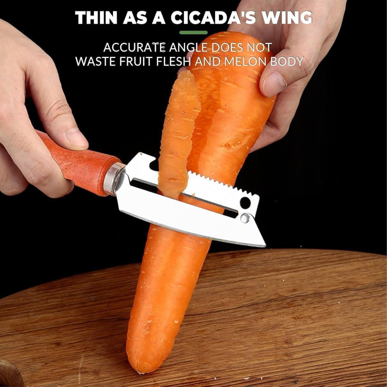 Elmist Essentials Stainless Steel Multifunction Peeler & Julienne Cutter