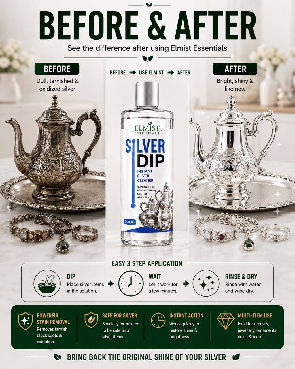 Elmist Essential Silver Dip (Pack of 2)