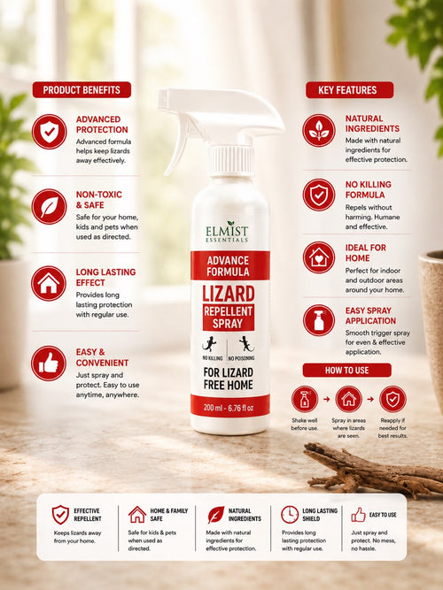 Elmist Essential Lizard Repellent Spray (Pack of 2)