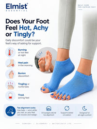 Elmist Essential Foot Alignment Socks – Toe Separator & Arch Support Socks