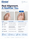 Elmist Essential Foot Alignment Socks – Toe Separator & Arch Support Socks