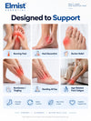 Elmist Essential Foot Alignment Socks – Toe Separator & Arch Support Socks