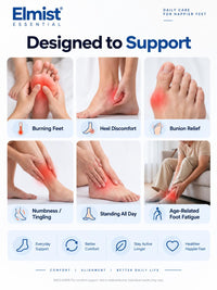 Elmist Essential Foot Alignment Socks – Toe Separator & Arch Support Socks