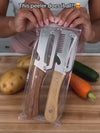 Elmist Essentials Stainless Steel Multifunction Peeler & Julienne Cutter